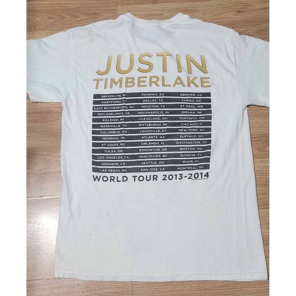 Justin Timberlake Tour Concert T-Shirt 20/20 Experience Size Medium Tag Defect - Picture 4 of 5